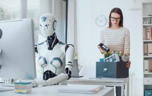 Business Woman Losing Job To AI